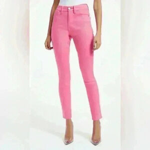 Good American Good Leg Coated Jeans in SORORITY PINK Size 10/30